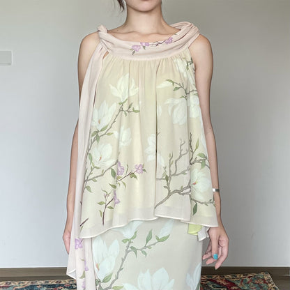 Wet_Tail_Chinese_Printed_Loose_High_Waist_Mermaid_Skirt_Travel_Casual_Top_&amp;_Skirt_Sets_MISSTT