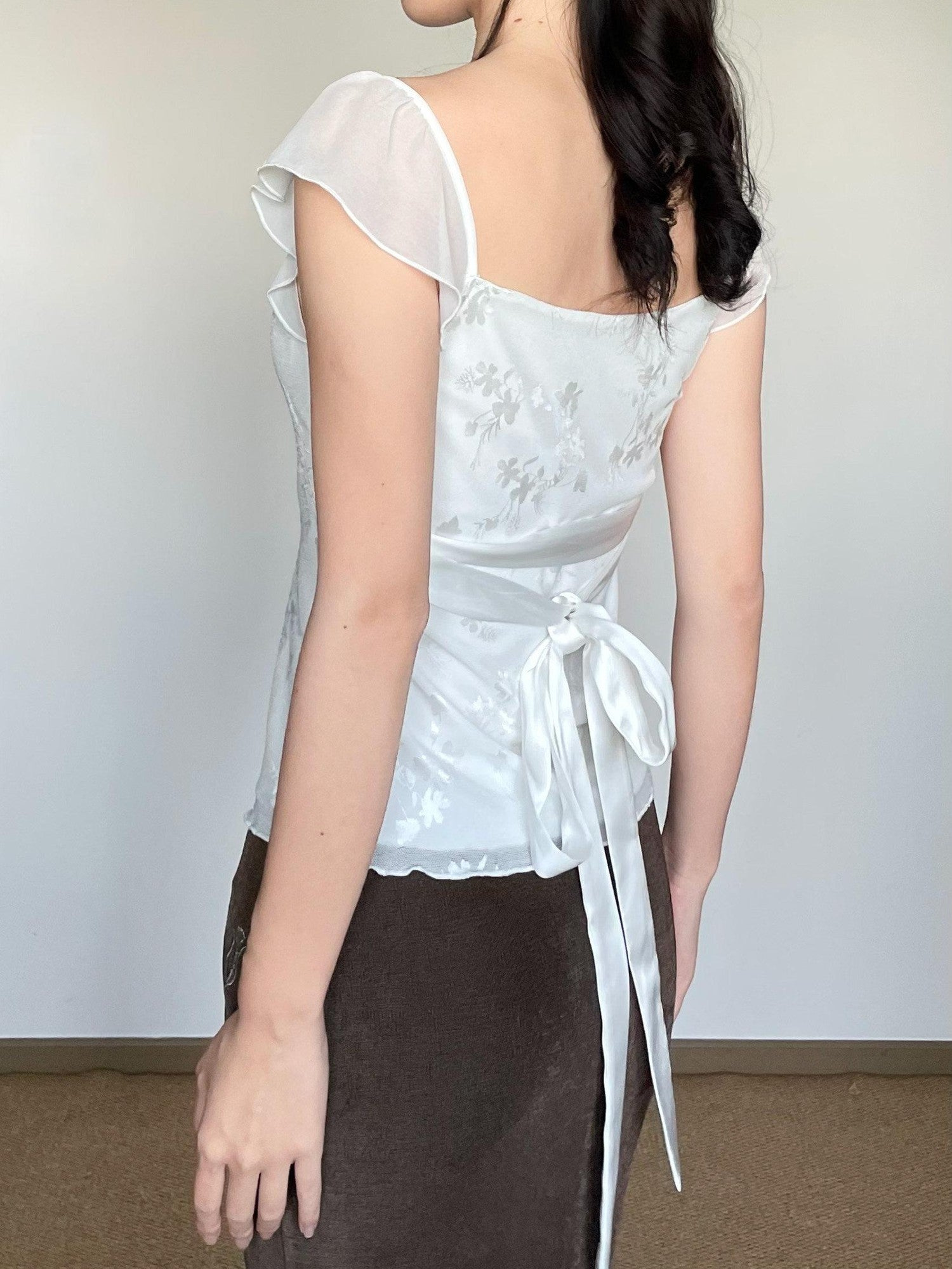 Wet Tail Lily Of The Valley Floral Print Women&