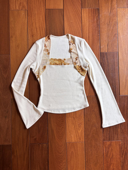 Wet Tail Square Neck Spliced Women&