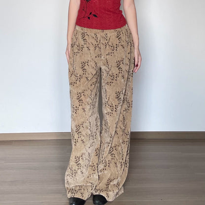 Wet_Tail_Stretch_High_Waist_Loose_Fit_Elastic_Waist_Brown_Versatile_Wide-Leg_Pants_MISSTT