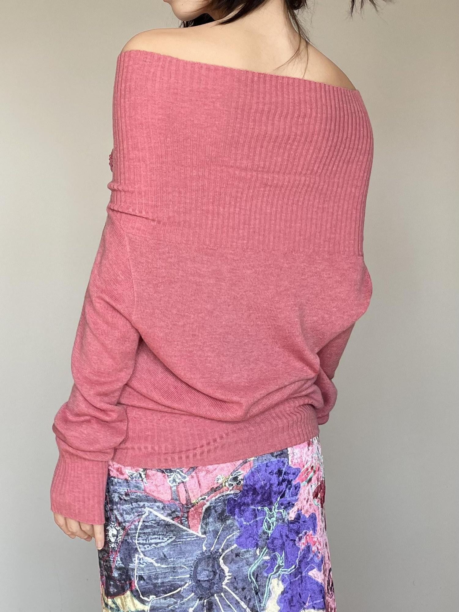 Wet Tail Vintage Loose Fit Pullover Anemone Bouquet Floral Women&