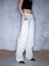 Ripple Overlap Washed Pleated Wide Leg Trousers