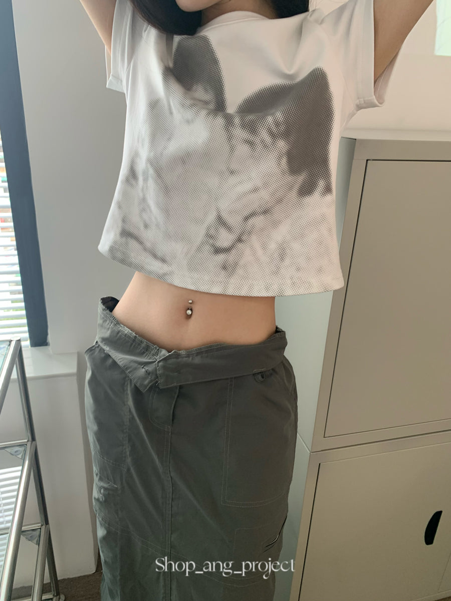 Updateang project Vintage Portrait Print Cropped Tee Summer 2022