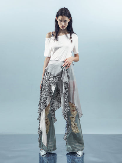 UpdateNN NORTH NODE Piscean Odyssey Off Shoulder Tee With Detachable Scarf