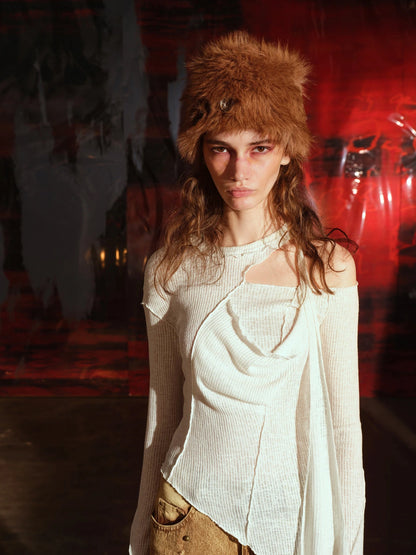 Off Shoulder Asymmetrical Top