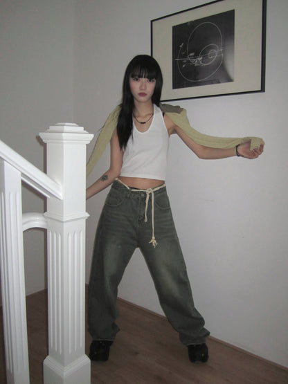 ang project Vintage Handwoven Belt Summer Spring Unisex Accessory