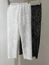 ang project Millennial Lace Star Print Stretch Capri Leggings