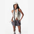 2th Desire Strappy Open Back Deconstructed Vest Necklace Top