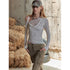 2th Desire Lace Trimmed Off Shoulder Long Sleeve Top