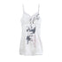 Cest Nous Punk Print Satin Slip Dress With Lace Trim