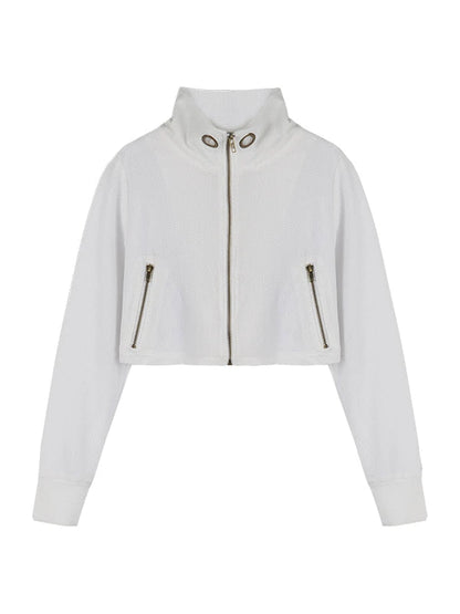Sheer Mesh Long Sleeve Crop Sun Jacket