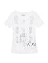 Achihara Romanesque Print Tee V-neck T-shirt Long-Sleeve