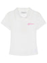 Achihara Glassine Polo Tee Slim Fit Breathable Short Sleeve Top