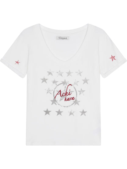 Achihara Sneezing Star Short Sleeve Slim Fit T-Shirt