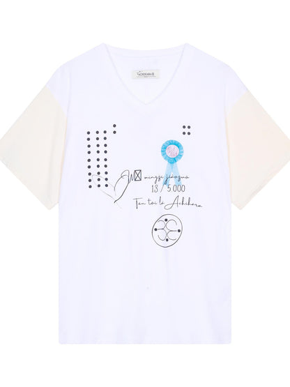 Achihara Rock Malt Star V-neck Tee
