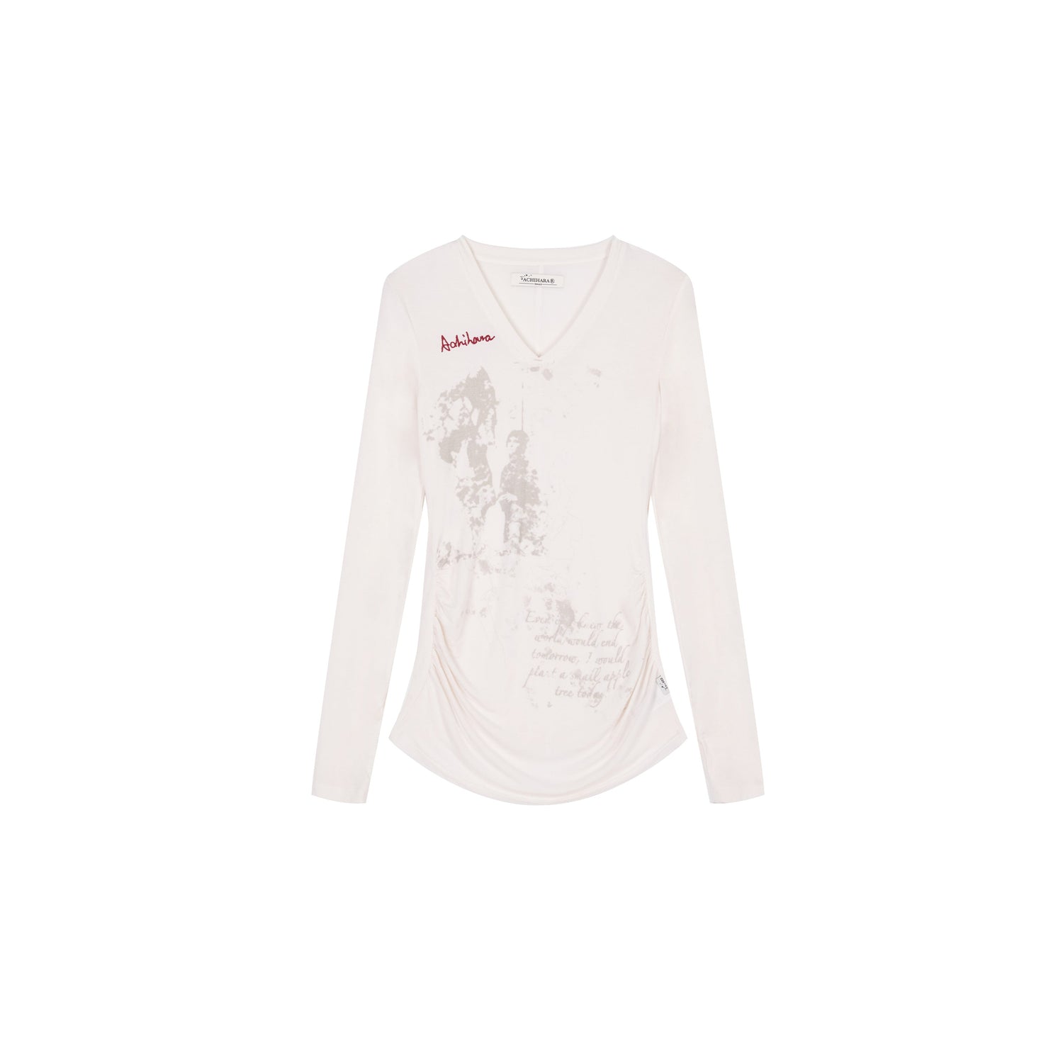 Achihara Apple Tree Twist T-Shirt Lightweight Long Sleeve Sun Protection Top