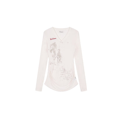 Achihara Apple Tree Twist T-Shirt Lightweight Long Sleeve Sun Protection Top