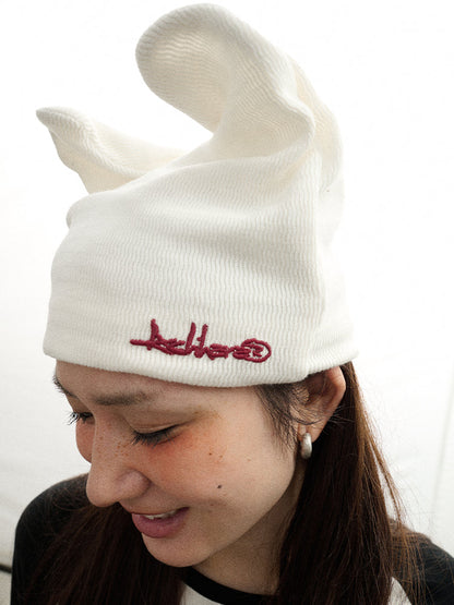 Achihara Twist Ear Knit Cap With Adjustable Cat Ears