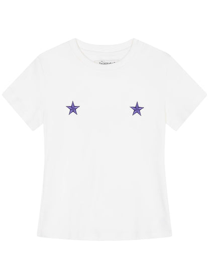 Achihara Sleepless Stars Embroidered Tee