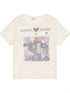 Spanish Beach Print T Shirt V Neck Long Sleeve