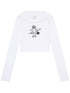 Achihara Magic Broom Print Hooded Long Sleeve Tee