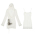 Update c Lace Up Hem Hooded Slip Dress With Punk Print