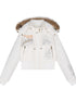 Achihara Vintage Han Stone Print Detachable Hood Puffer