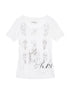 Romanesque Print Tee V-neck T-shirt Long-Sleeve