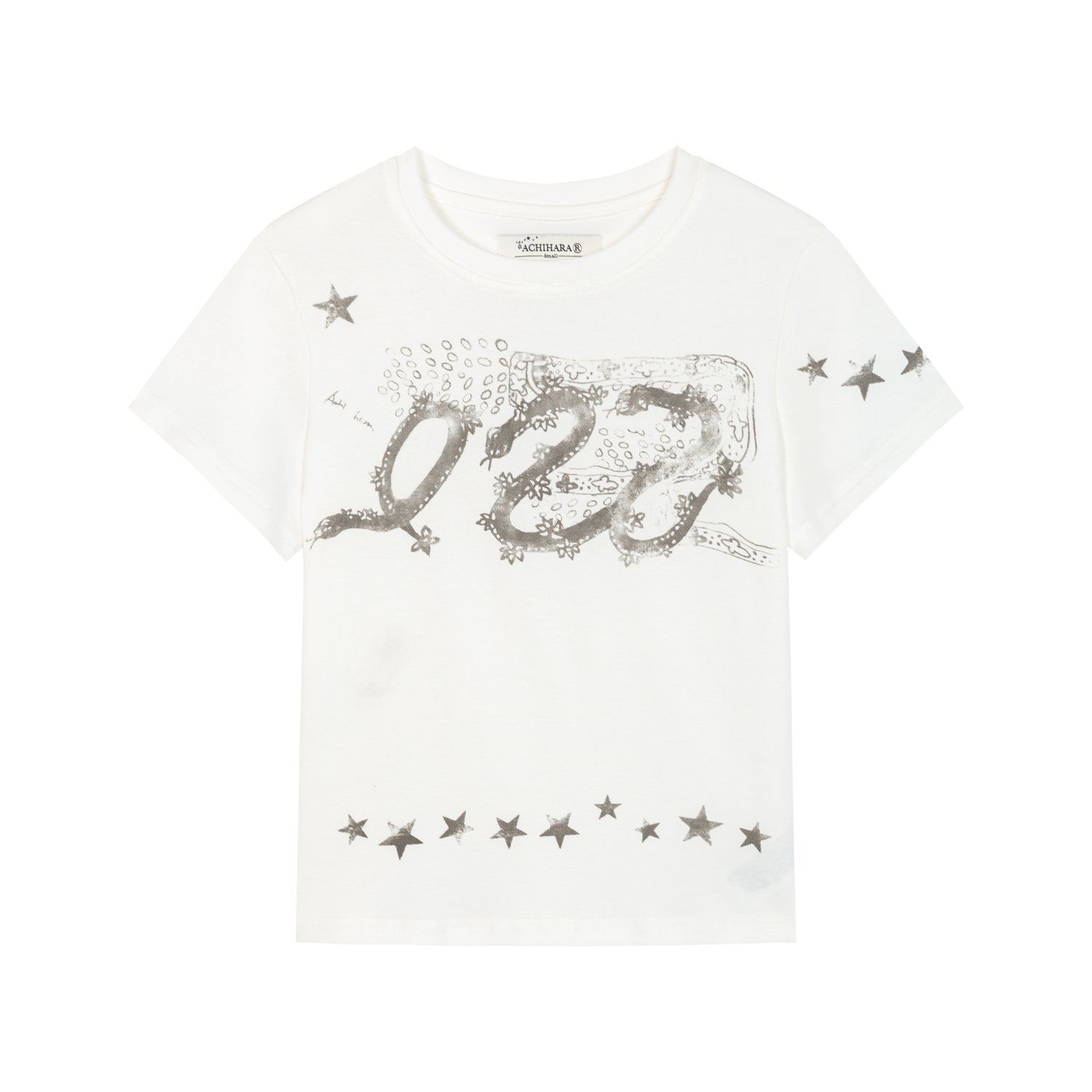 Update Achihara Gray Print Short Sleeve T-Shirt Unisex