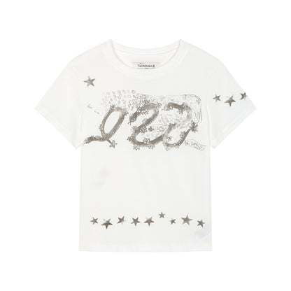 Update Achihara Gray Print Short Sleeve T-Shirt Unisex