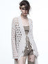NN NORTH NODE Celestial Mesh Knit Cardigan With Lotus Edge