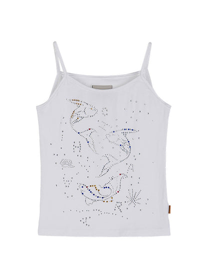 Achihara Tropical Fish Rhinestone Summer Tee &amp; Tank Top Set