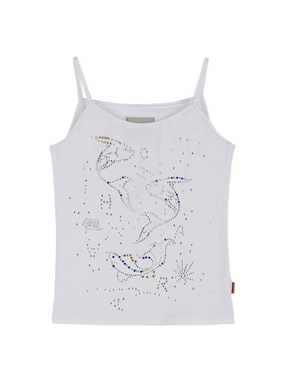 Tropical Fish Rhinestone Summer Tee &amp; Tank Top Set