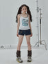 Achihara Sparkly Disco Summer Sleeveless T-Shirt & Vest