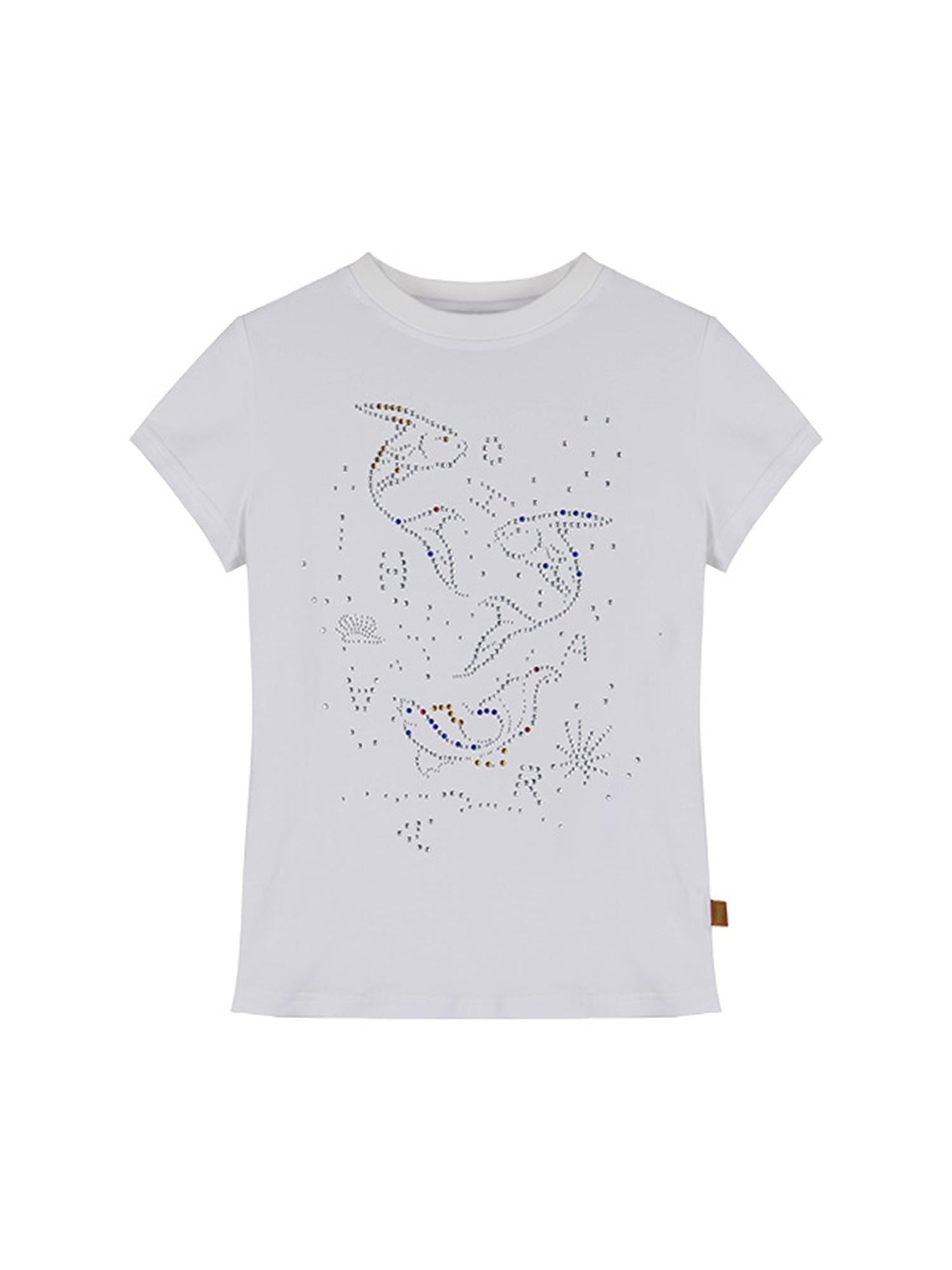 Achihara Tropical Fish Rhinestone Summer Tee &amp; Tank Top Set