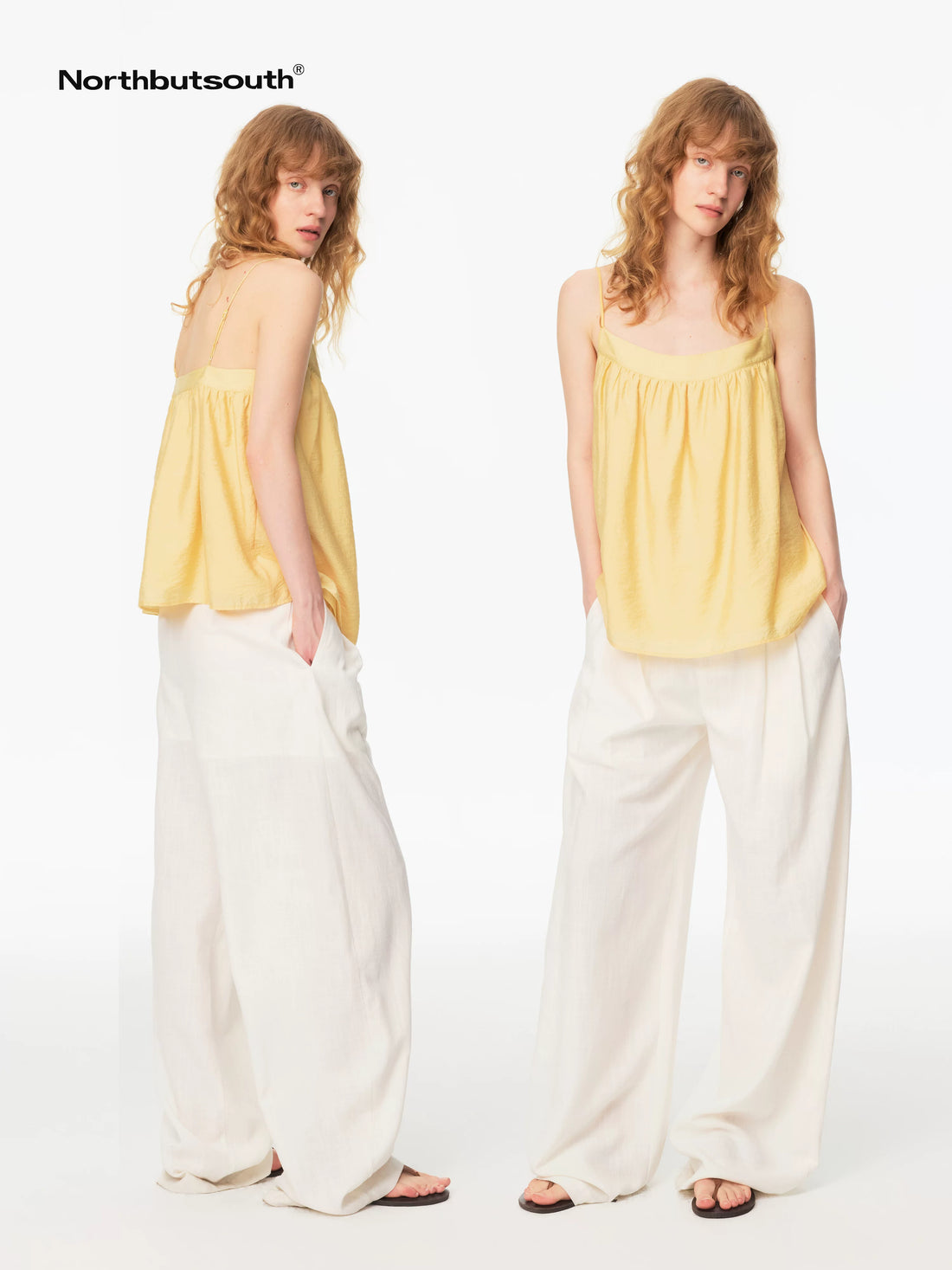 White Textured Cocoon Mid Low Waist Women&