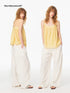 White Textured Cocoon Mid Low Waist Women&