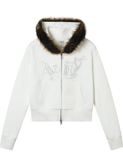 Achihara Cozy Fluffy Cropped Sweatshirt
