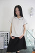 ang project Striped Ruffle Collar Blouse