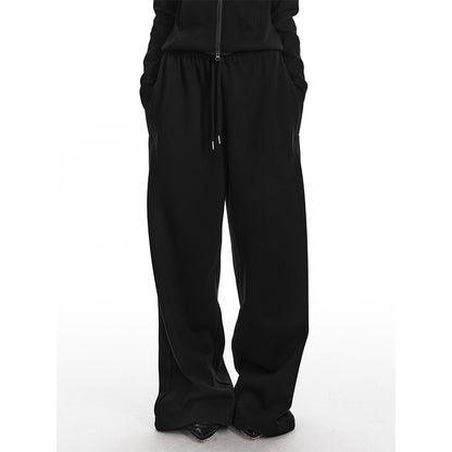 ALINNV STUDIO Fleece Lined Hooded Sweatshirt Wide Leg Pants Set