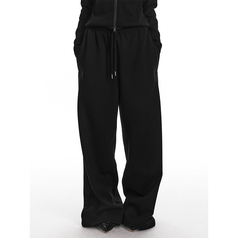 ALINNV STUDIO Fleece Lined Hooded Sweatshirt Wide Leg Pants Set