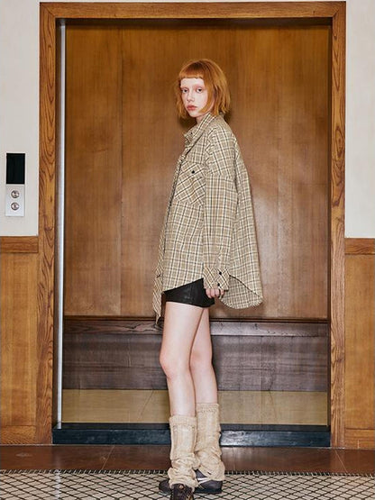 DIDDI MODA Wild Leopard Embroidered Sporty Jacket Deconstructed PU Bow Coat