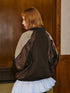 Wild Leopard Print Bow Embroidery Sporty Jacket