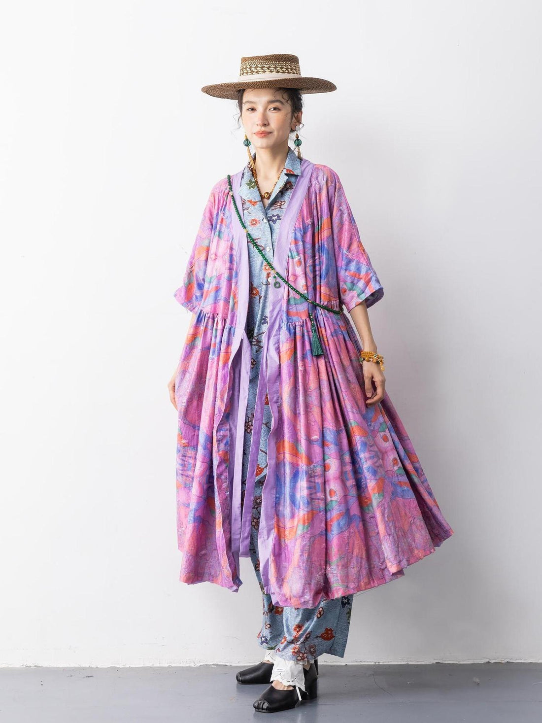 Sweet Mi Wilderness Catcher Reversible Lazy Robe Dress