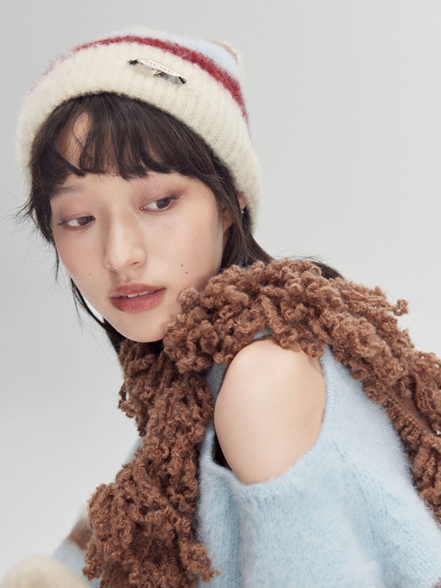 DIDDI MODA Winter Fringe Warmth Knitted Scarf Wrap