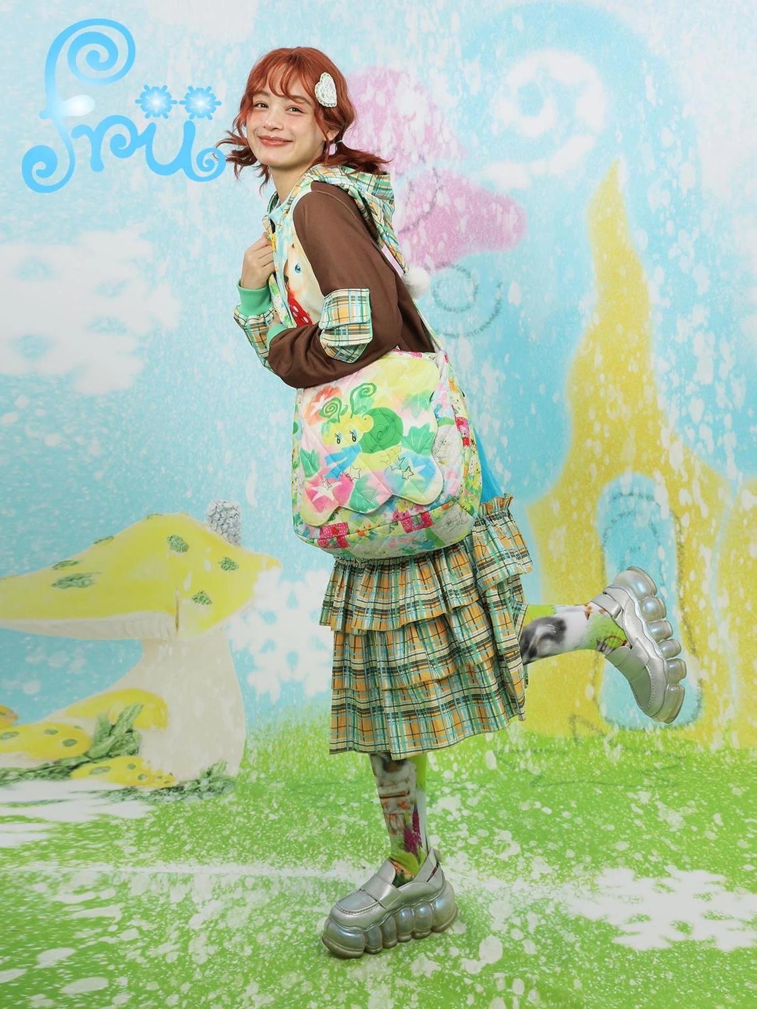 Winter Fun Print Quilted Kids Crossbody Bag