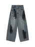 Achihara Banana-Cut Wide Leg Denim Pants