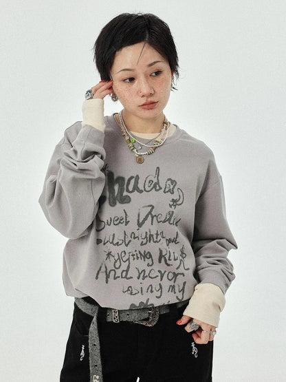 Wish Tee Loose Graphic Print Top For Luck And Style