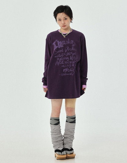 Achihara Wish Tee Loose Graphic Print Top For Luck And Style