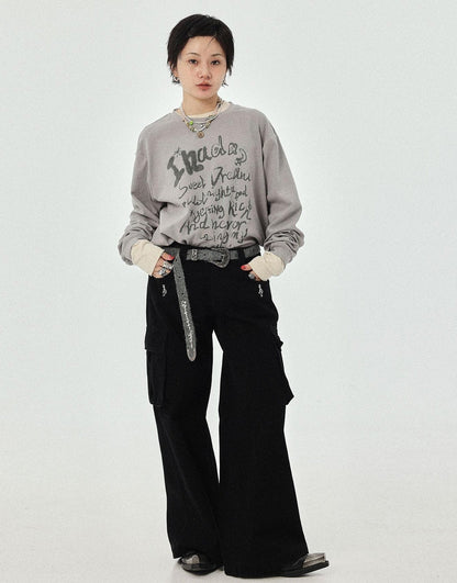 Achihara Wish Tee Loose Graphic Print Top For Luck And Style